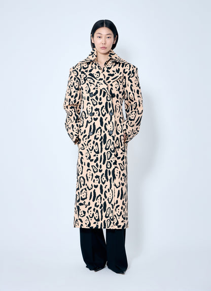 Sportmax Women Animal-Print Trench Coat by Luosophy