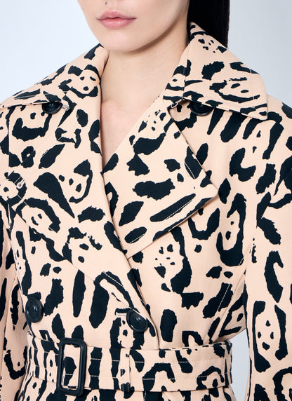 Sportmax Women Animal-Print Trench Coat