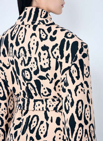 Sportmax Women Animal-Print Trench Coat by Luosophy