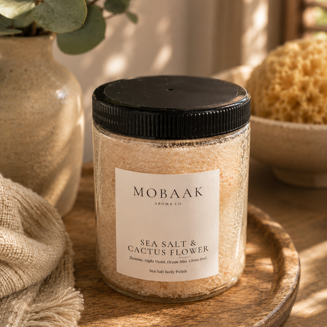 Sea Salt &amp; Cactus Flower Body Polish by Mobaak Aromatherapy Shoppe