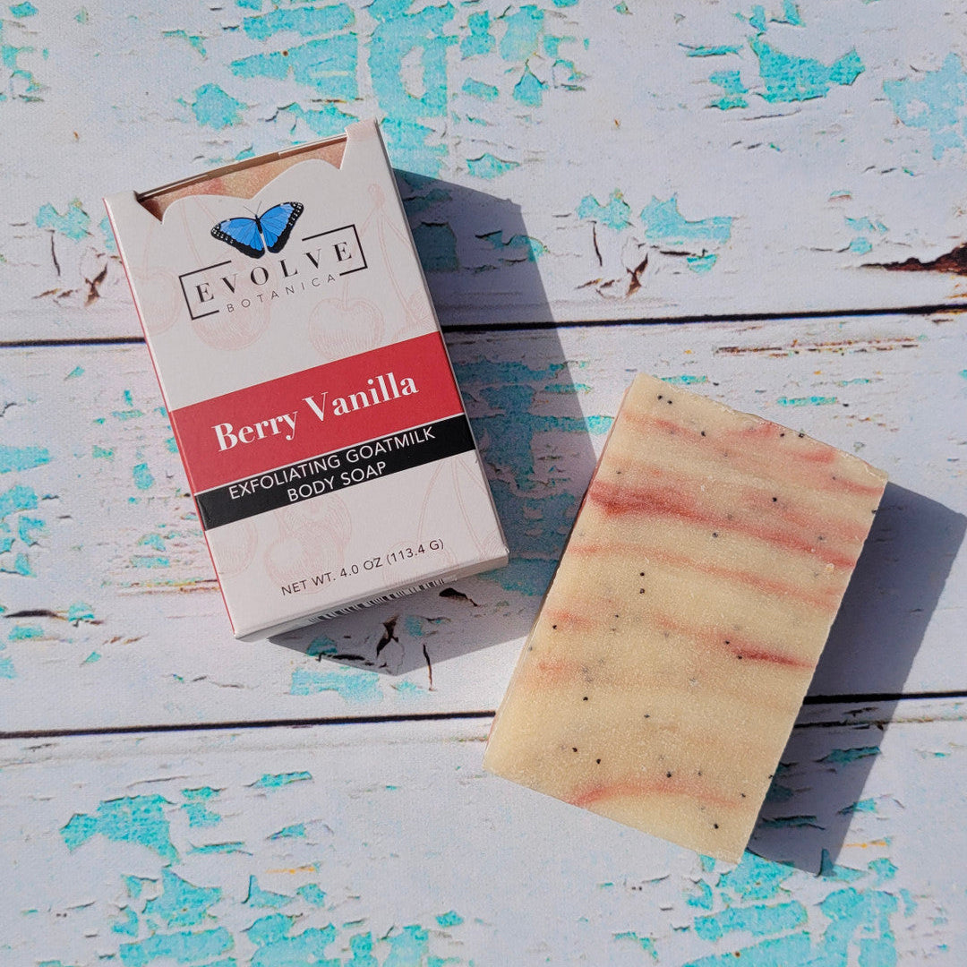Berry Vanilla – Goat Milk Body Soap with Gentle Exfoliation