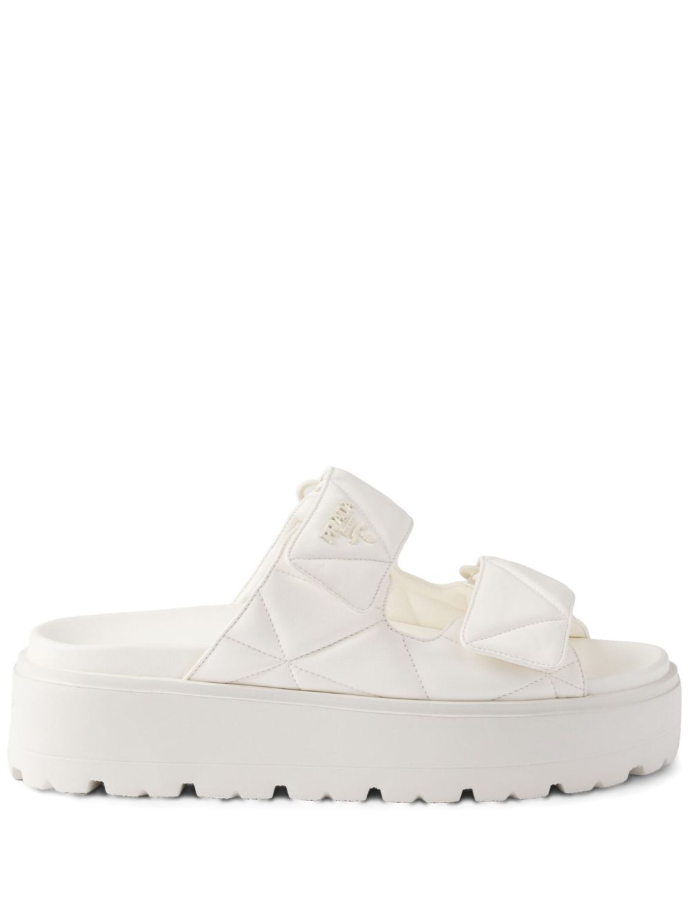 Prada Women 45Mm Padded Leather Sandals by Luosophy