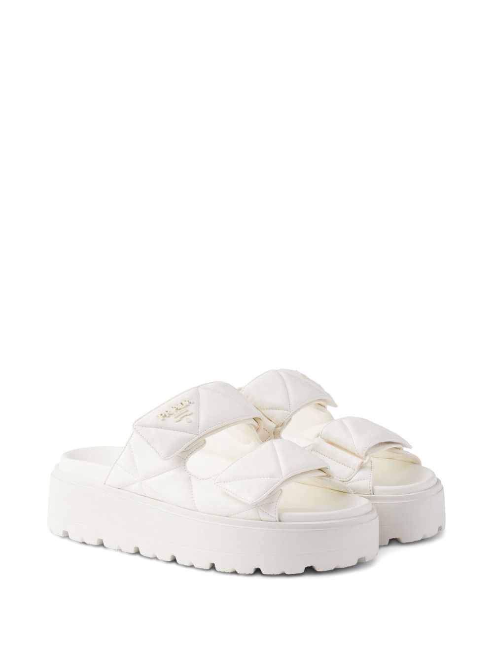 Prada Women 45Mm Padded Leather Sandals by Luosophy