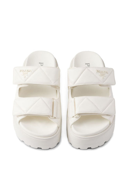 Prada Women 45Mm Padded Leather Sandals by Luosophy
