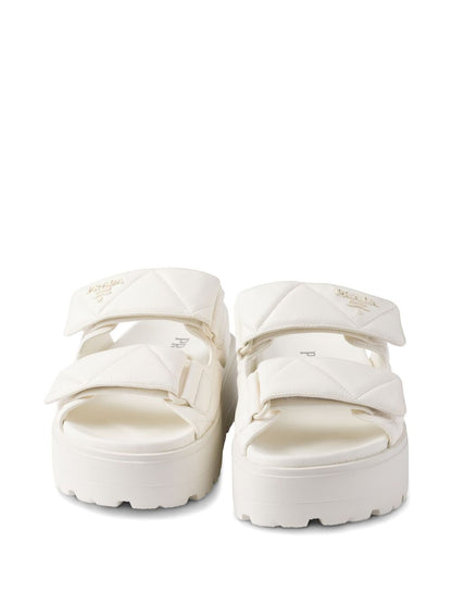 Prada Women 45Mm Padded Leather Sandals by Luosophy