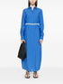 Toteme Women Blue Silk Chemisier Dress by Luosophy