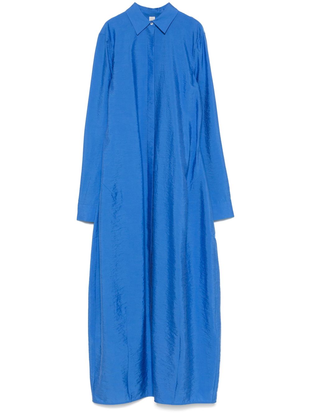 Toteme Women Blue Silk Chemisier Dress by Luosophy