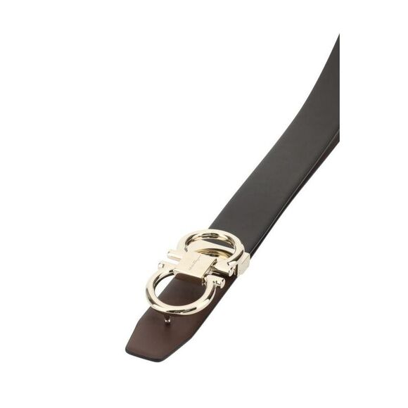 Salvatore Ferragamo Men Black Leather Belt by Luosophy