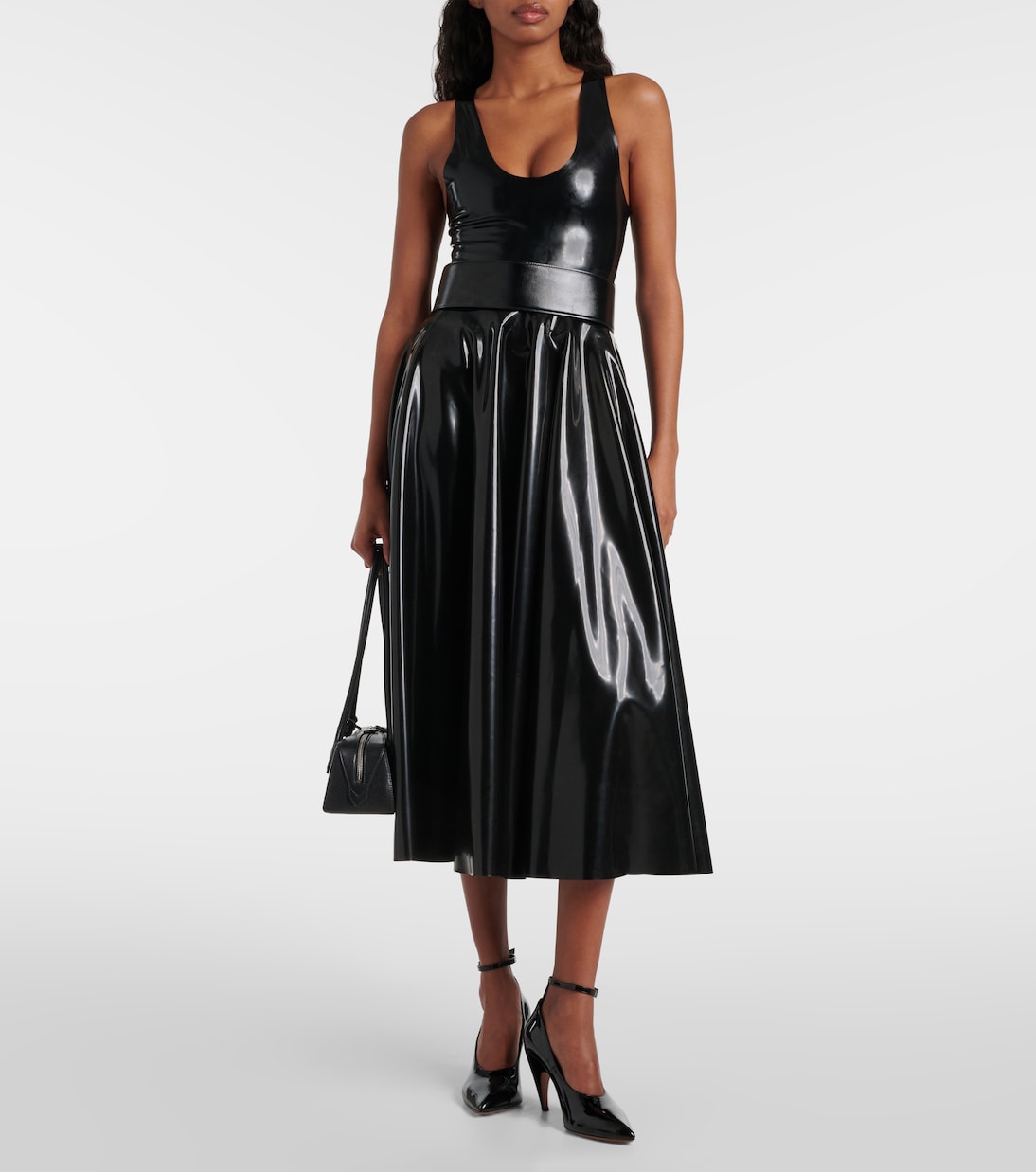 Alaia Women Shark Patent Leather Pumps by Luosophy