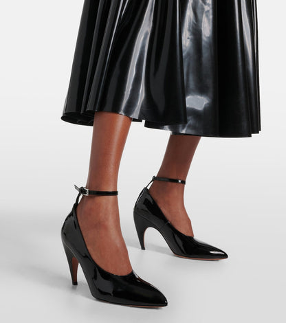 Alaia Women Shark Patent Leather Pumps by Luosophy
