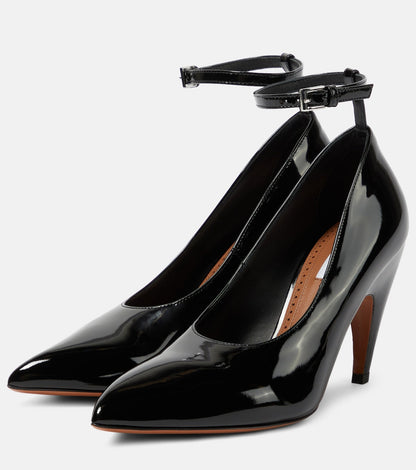 Alaia Women Shark Patent Leather Pumps by Luosophy