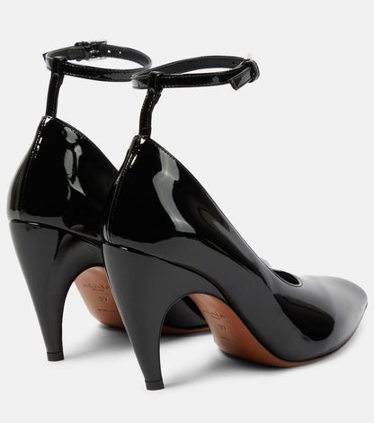 Alaia Women Shark Patent Leather Pumps by Luosophy