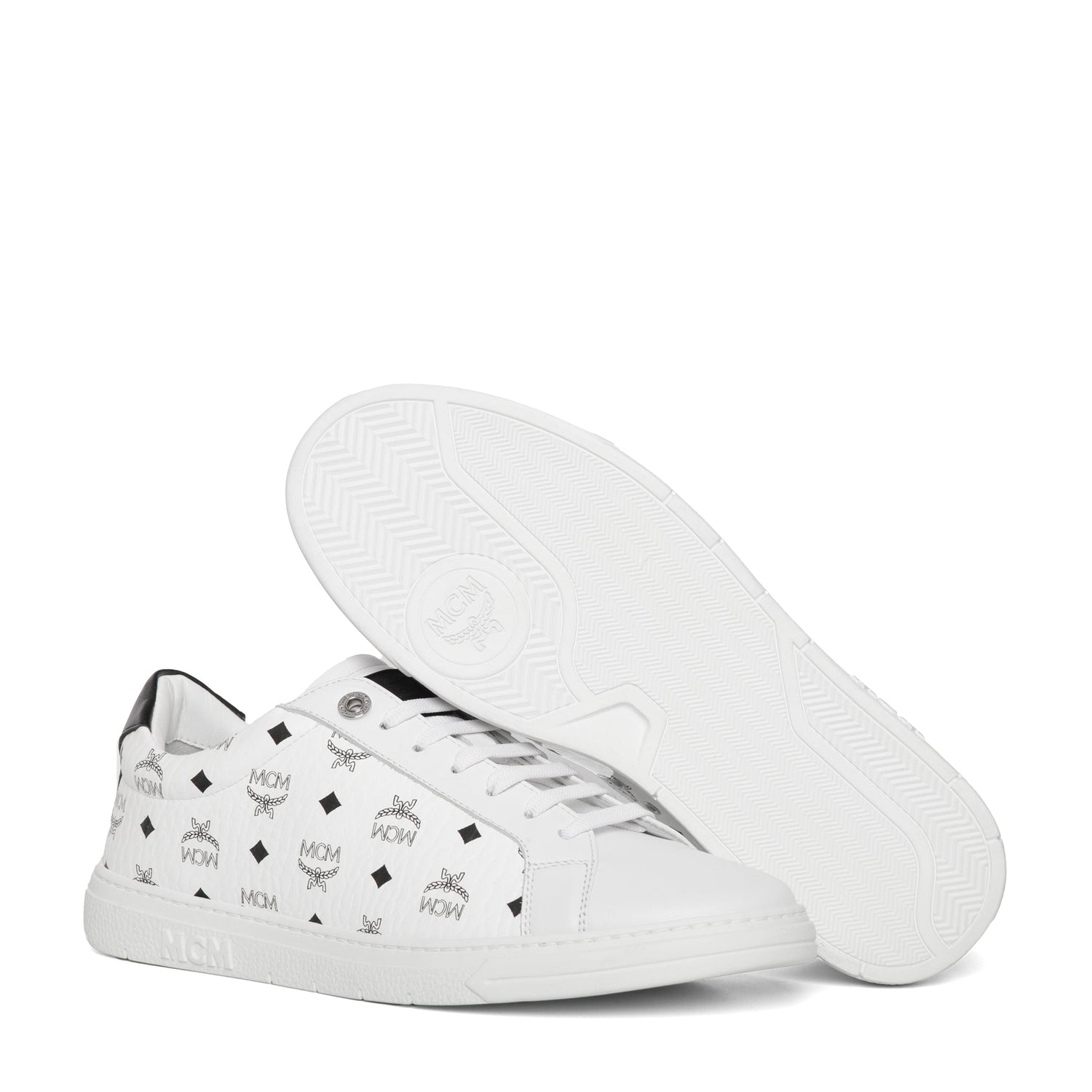 Mcm Men Printed Canvas Terrain Sneakers by Luosophy