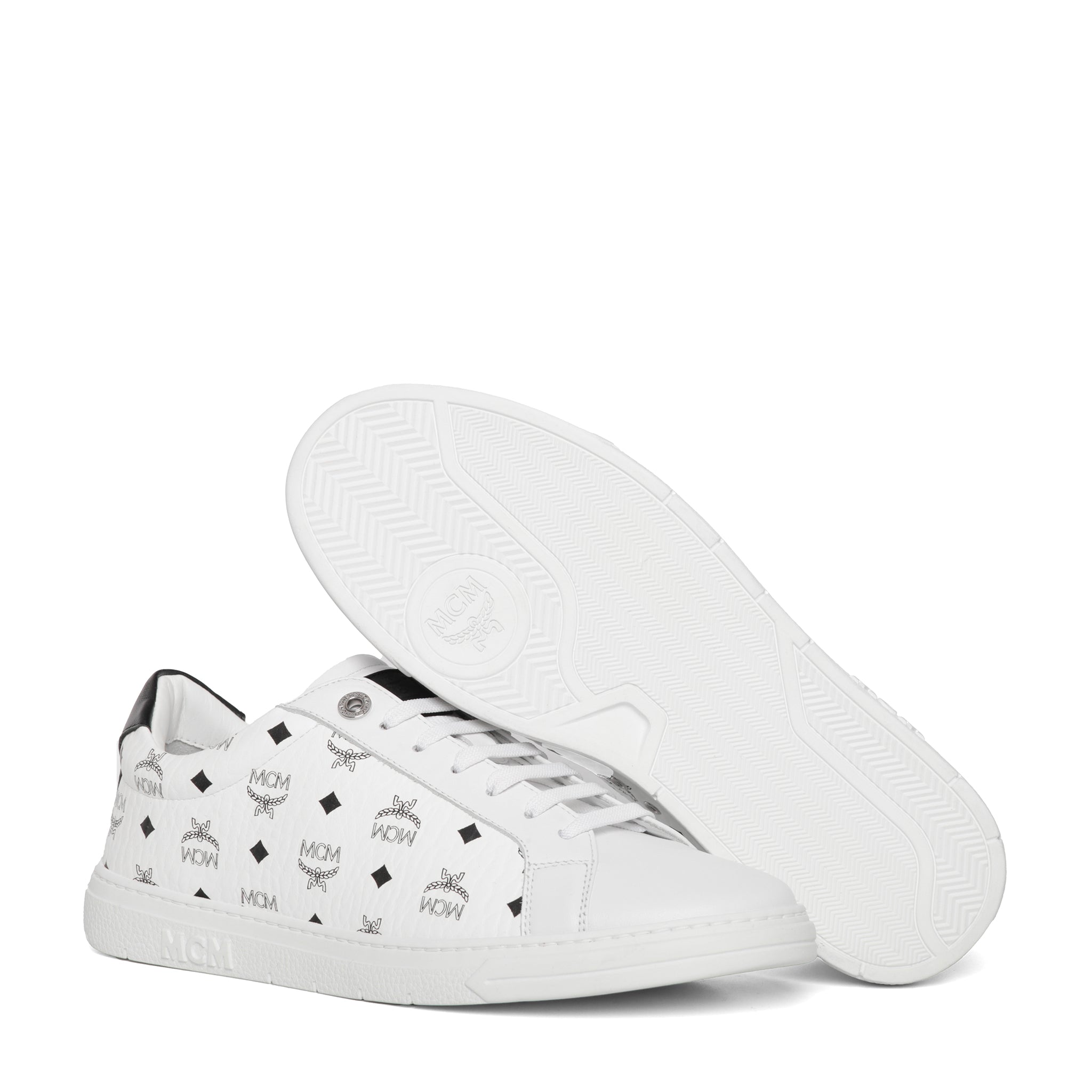 Mcm Men Printed Canvas Terrain Sneakers by Luosophy