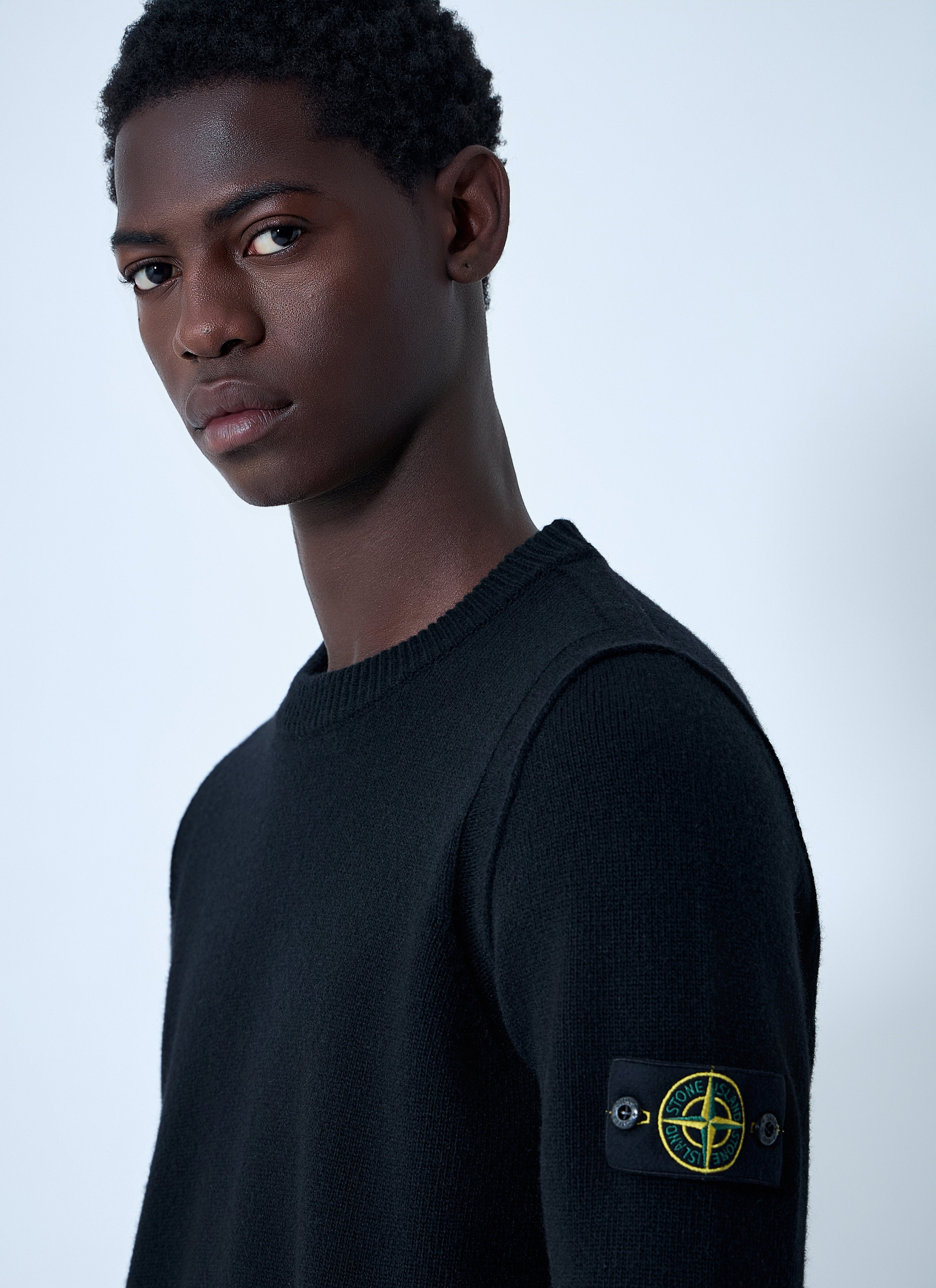 Stone Island Men Wool-Blend Sweater by Luosophy
