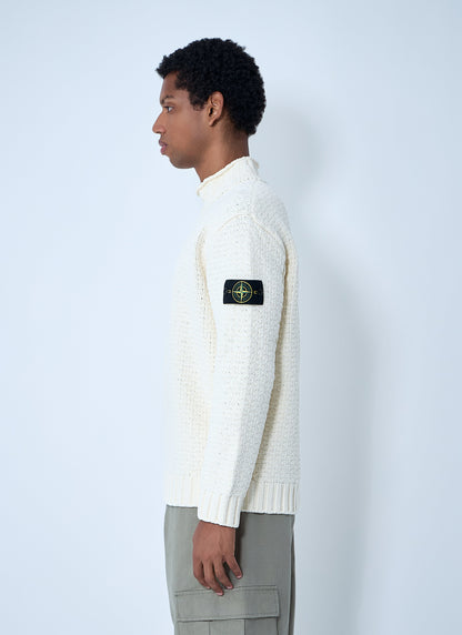 Stone Island Men Chenille Cotton Sweater by Luosophy
