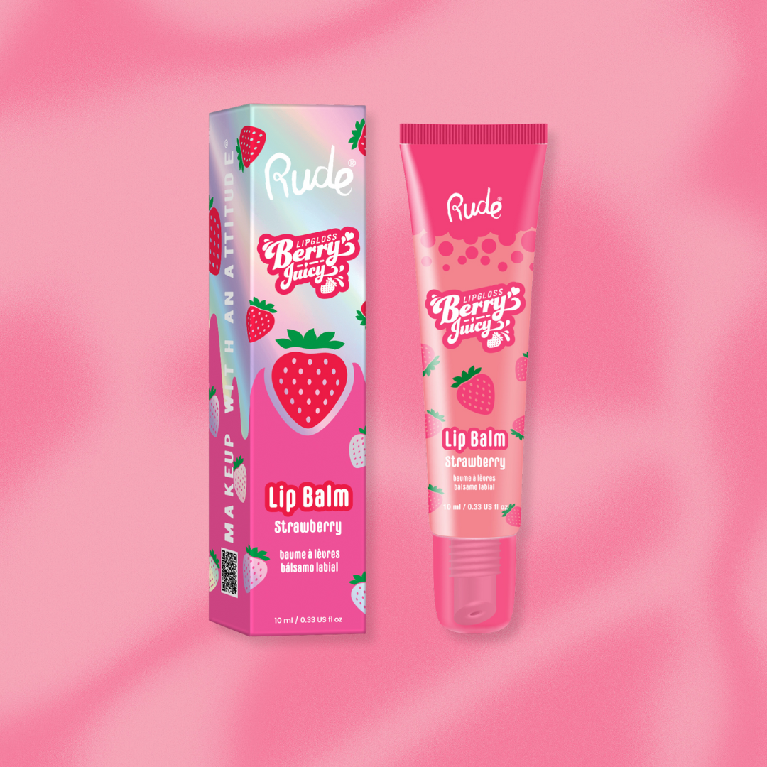 RUDE Berry Juicy Lip Balm - Strawberry 