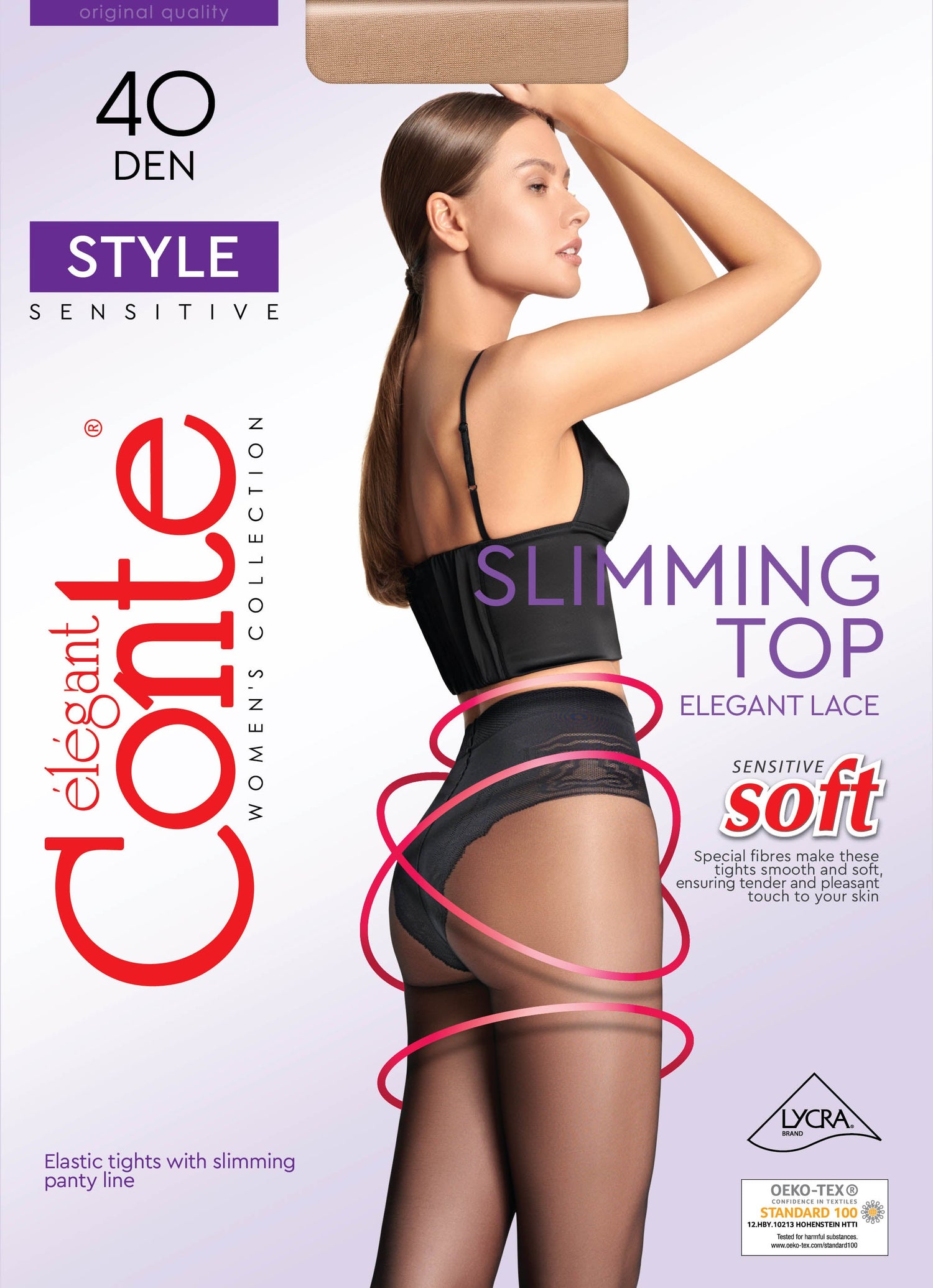 Tights Conte Style 40 Den - Ajour Control Top by TheRanok.com
