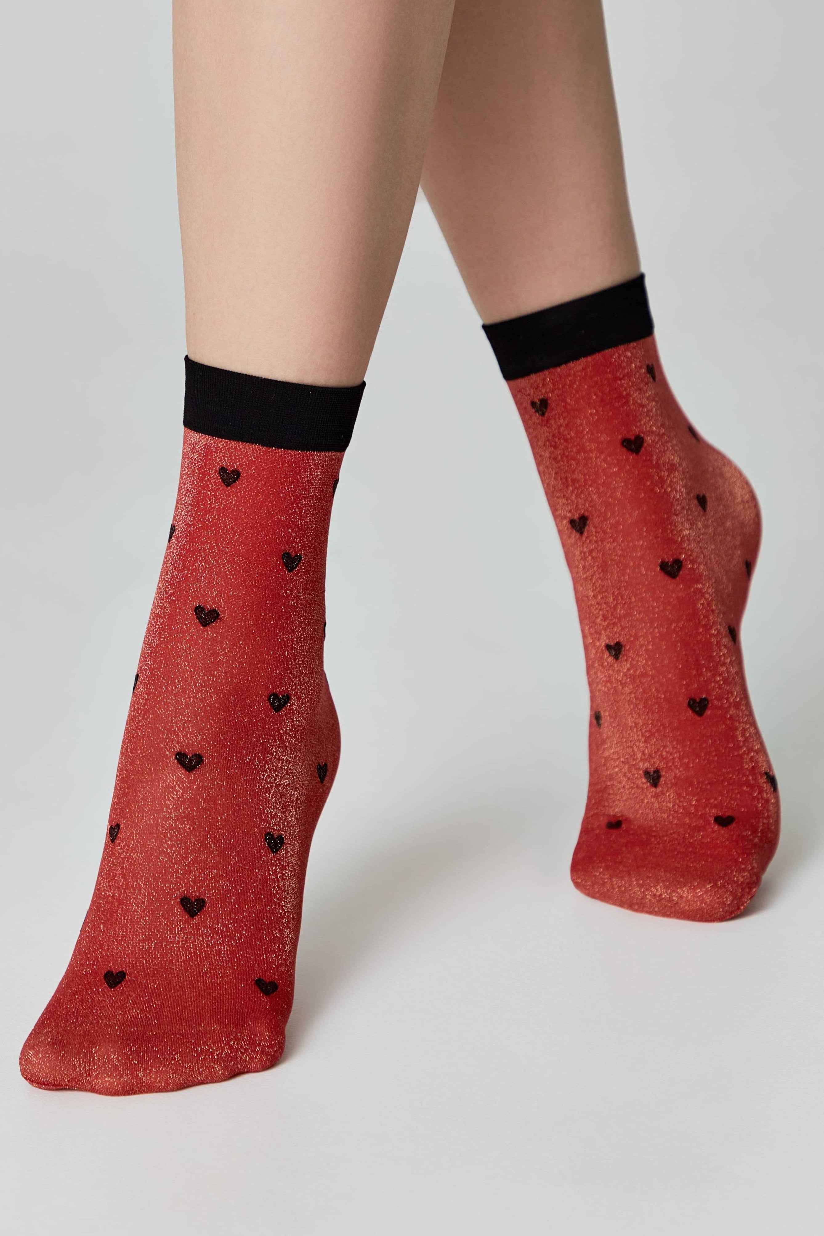 Shimmering Socks Conte Fantasy - "Hearts" Designs