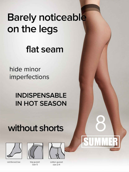 Tights Conte Summer 8 Den - Ultra Sheer