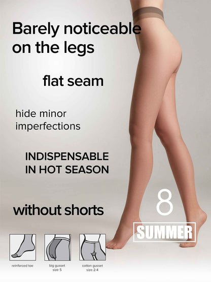 Tights Conte Summer 8 Den - Ultra Sheer