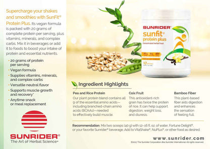 NOW AVAILABLE SunFit Protein Plus - Unique Protein Powder by Sunrider