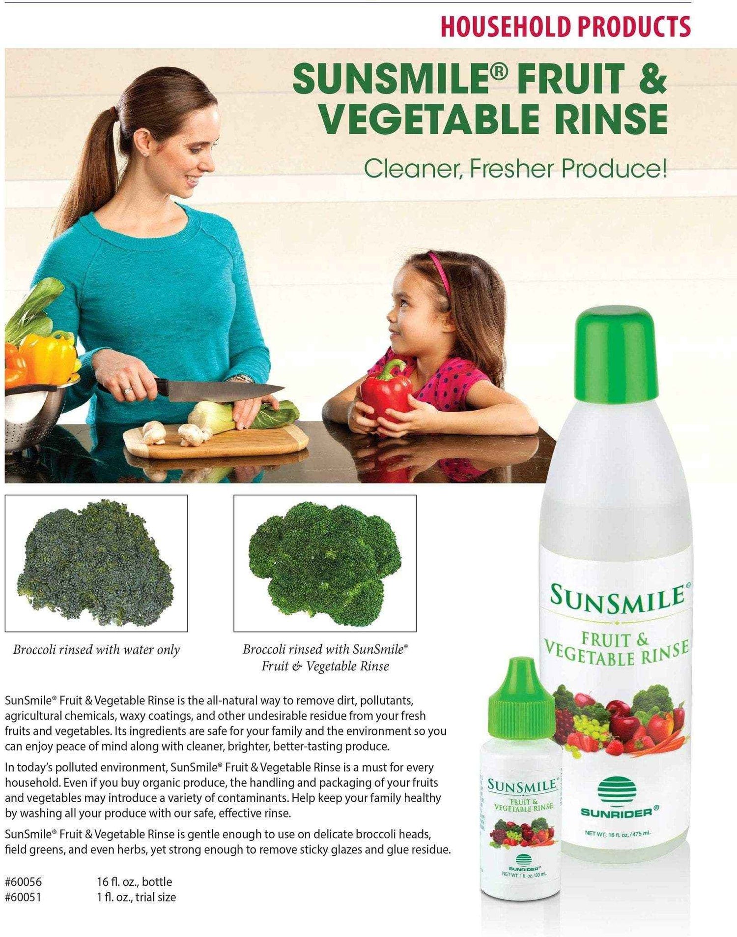 SunSmile Fruit &amp; Vegetable Rinse, by Sunrider