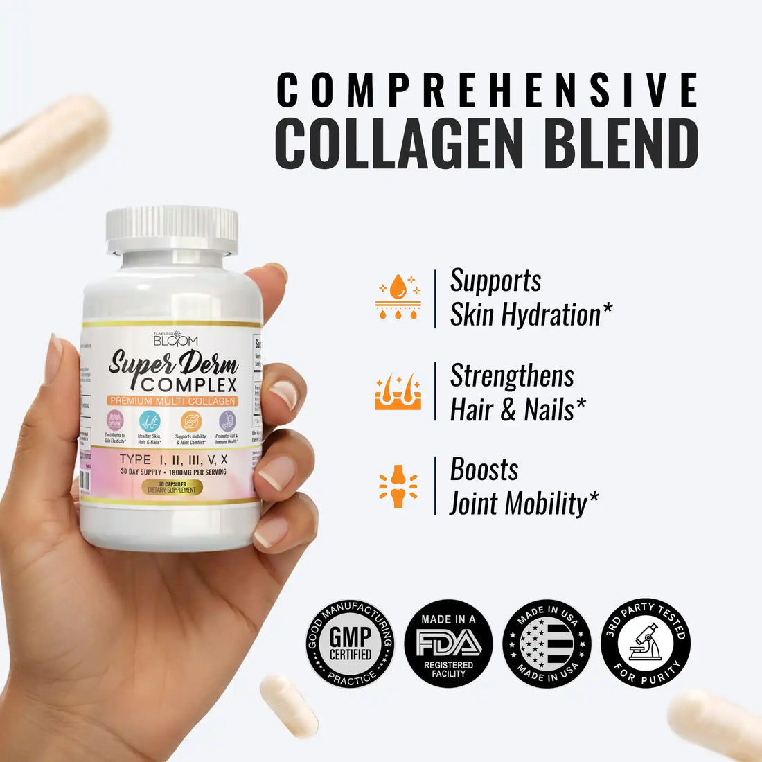 Super Derm Complex - Collagen Dietary Supplement (90 Capsules)