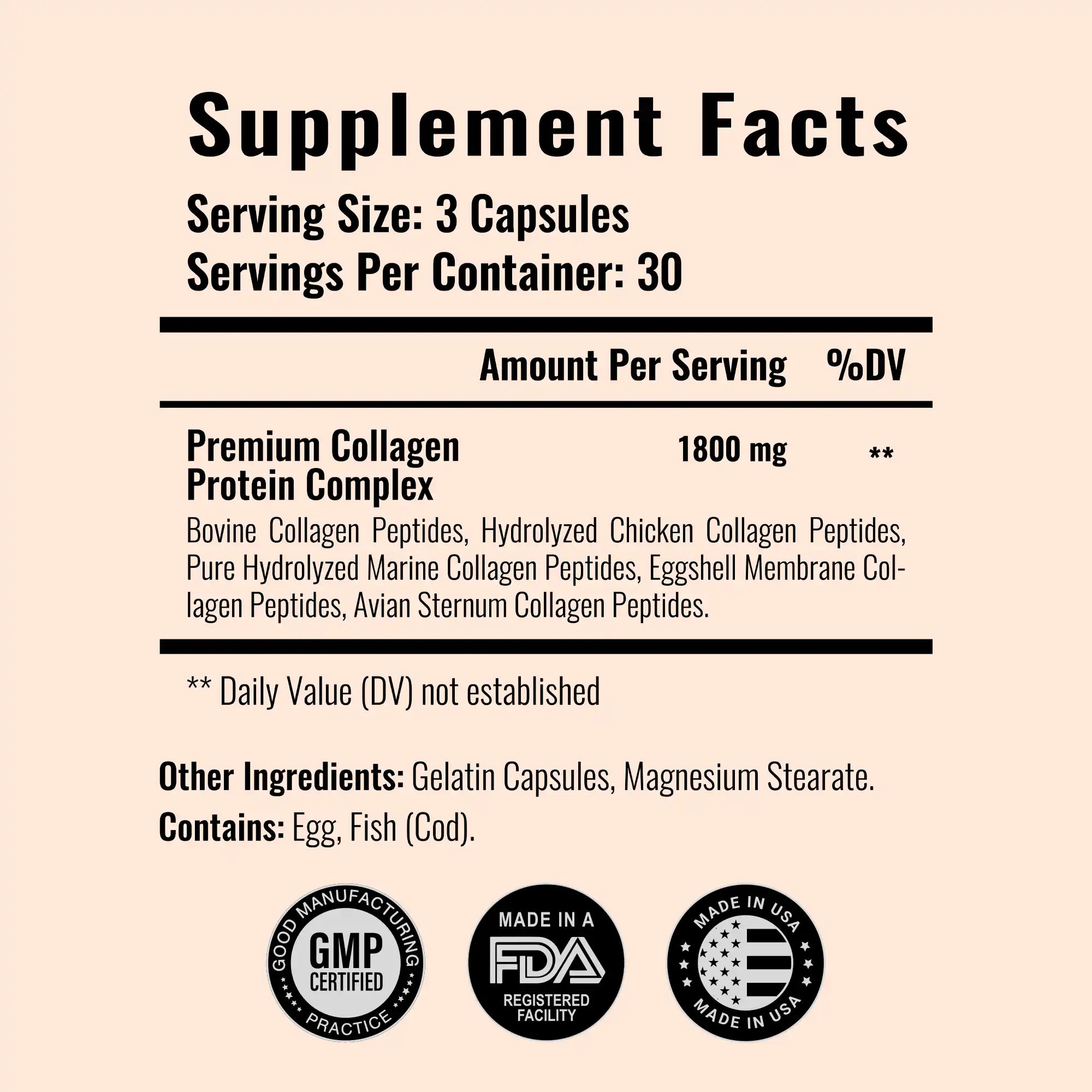 Super Derm Complex - Collagen Dietary Supplement (90 Capsules)