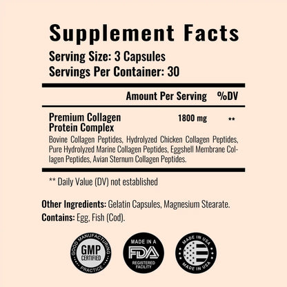 Super Derm Complex - Collagen Dietary Supplement (90 Capsules)