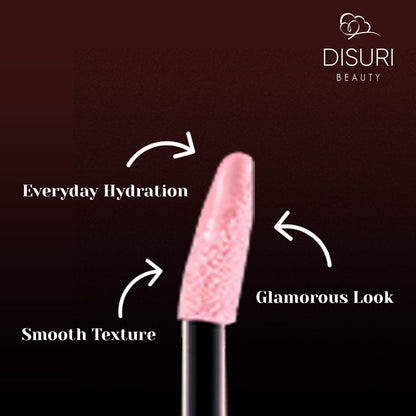 DISURI Beauty Glossy Blast Lip Gloss - Baby Pink (M70)