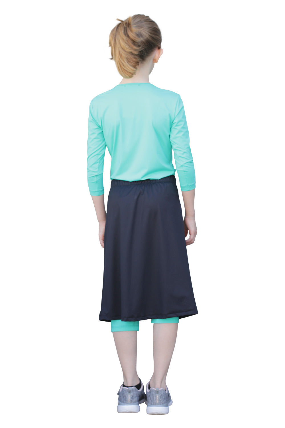 Girls Swim and Sports Skirt with Attached Leggings - UPF 50 Protection by Kosher Casual USA
