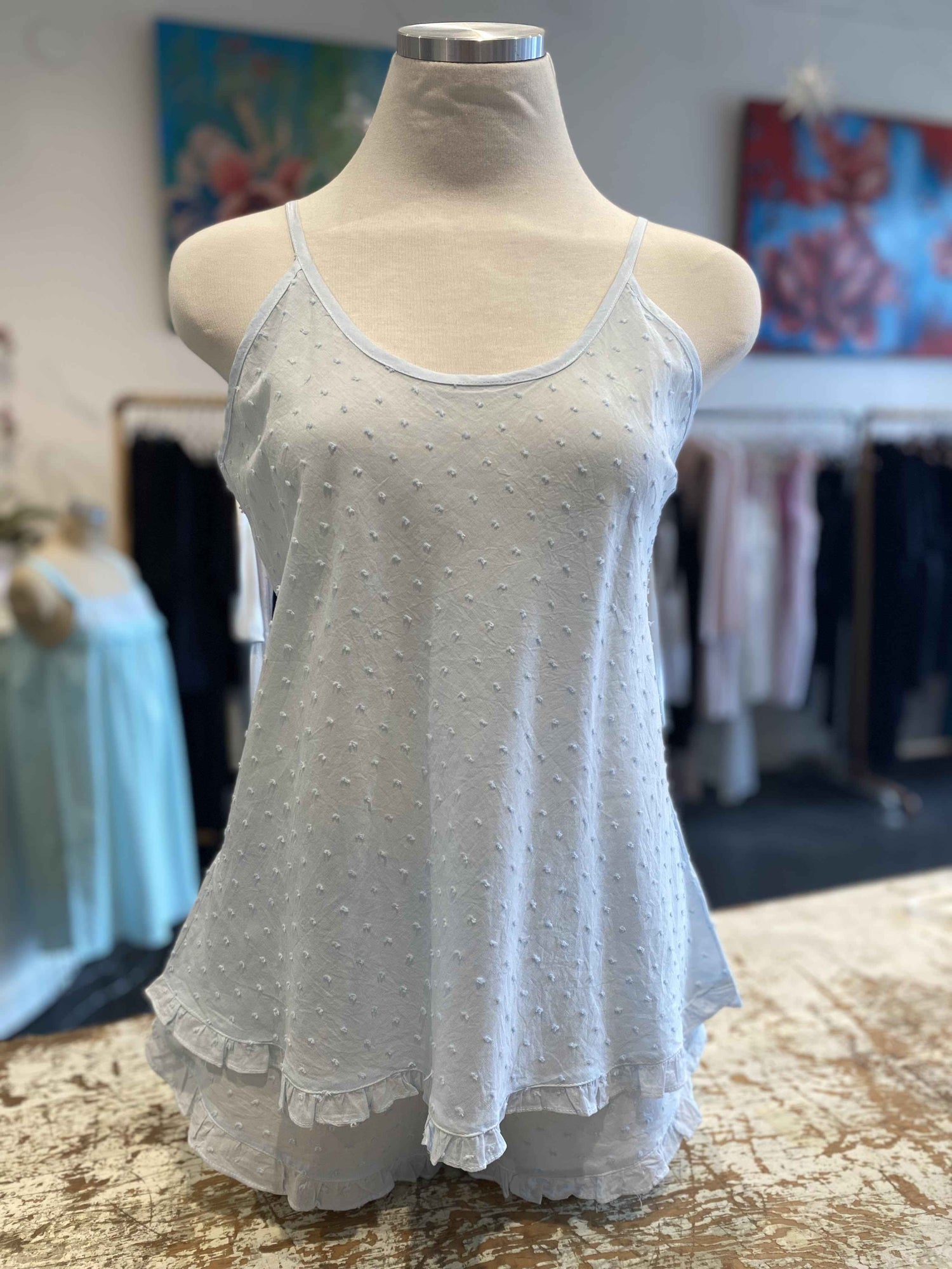 Swiss Dot Camisole and Shorties