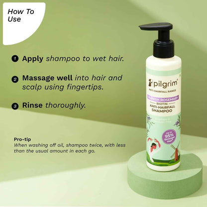 Pilgrim Spanish Rosemary &amp; Biotin Anti Hairfall Shampoo For Reducing Hair Loss &amp; Breakage