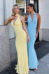 Astee T505 Sleek Halter Neck Fitted Stretch Gown by DiscountDressShop