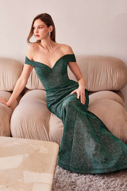 Ladivine Amoris T602 Off Shoulder Sweetheart Neck Fitted Prom Gown by DiscountDressShop