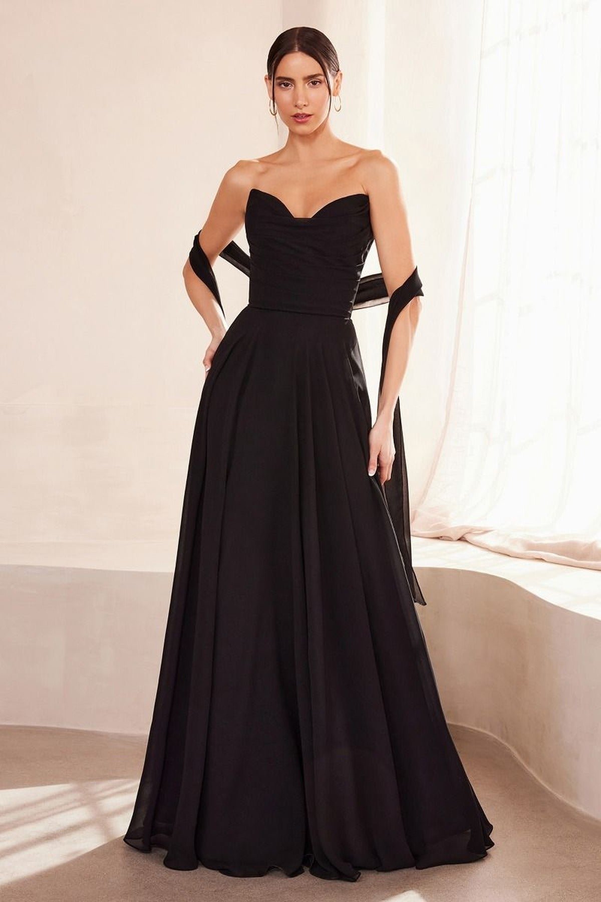 Ladivine Amoris T703 Dress Strapless A-Line Bridesmaid Gown - DestGlow