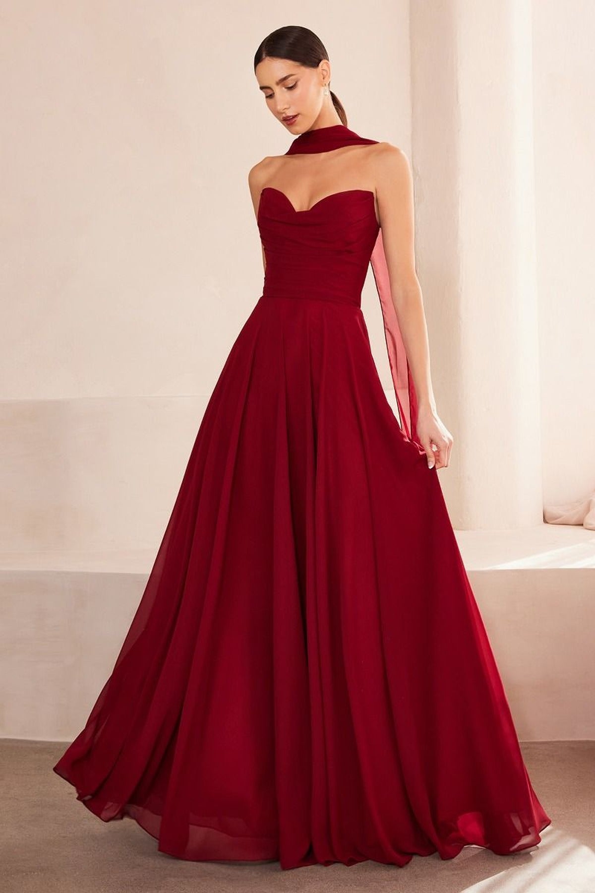 Ladivine Amoris T703 Dress Strapless A-Line Bridesmaid Gown - DestGlow