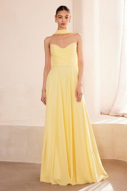 Ladivine Amoris T703 Dress Strapless A-Line Bridesmaid Gown - DestGlow
