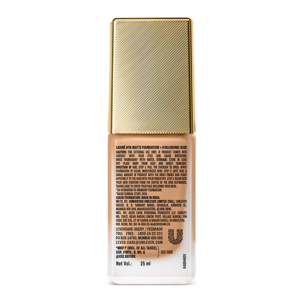 Lakme 9to5 Hya Matte Foundation + Hyaluronic Acid - Warm Wood