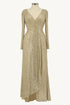 Ladivine Amoris T801 Long Sleeve Sheath Sequin Evening Gown by DiscountDressShop