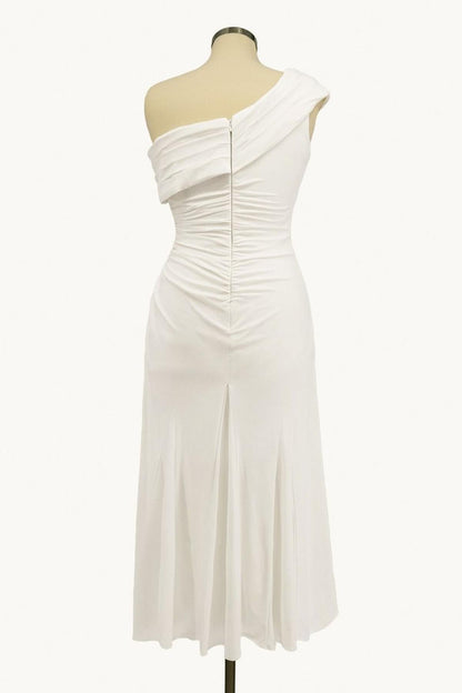 Ladivine Amoris T802 Knee Length One Shoulder Chiffon Dress by DiscountDressShop