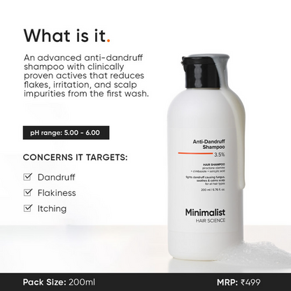 Minimalist Anti-Dandruff Shampoo 3.5% Salicylic Acid