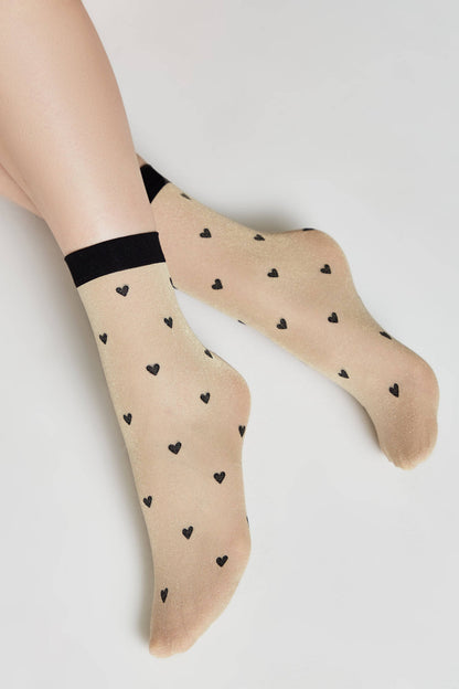 Shimmering Socks Conte Fantasy - "Hearts" Designs