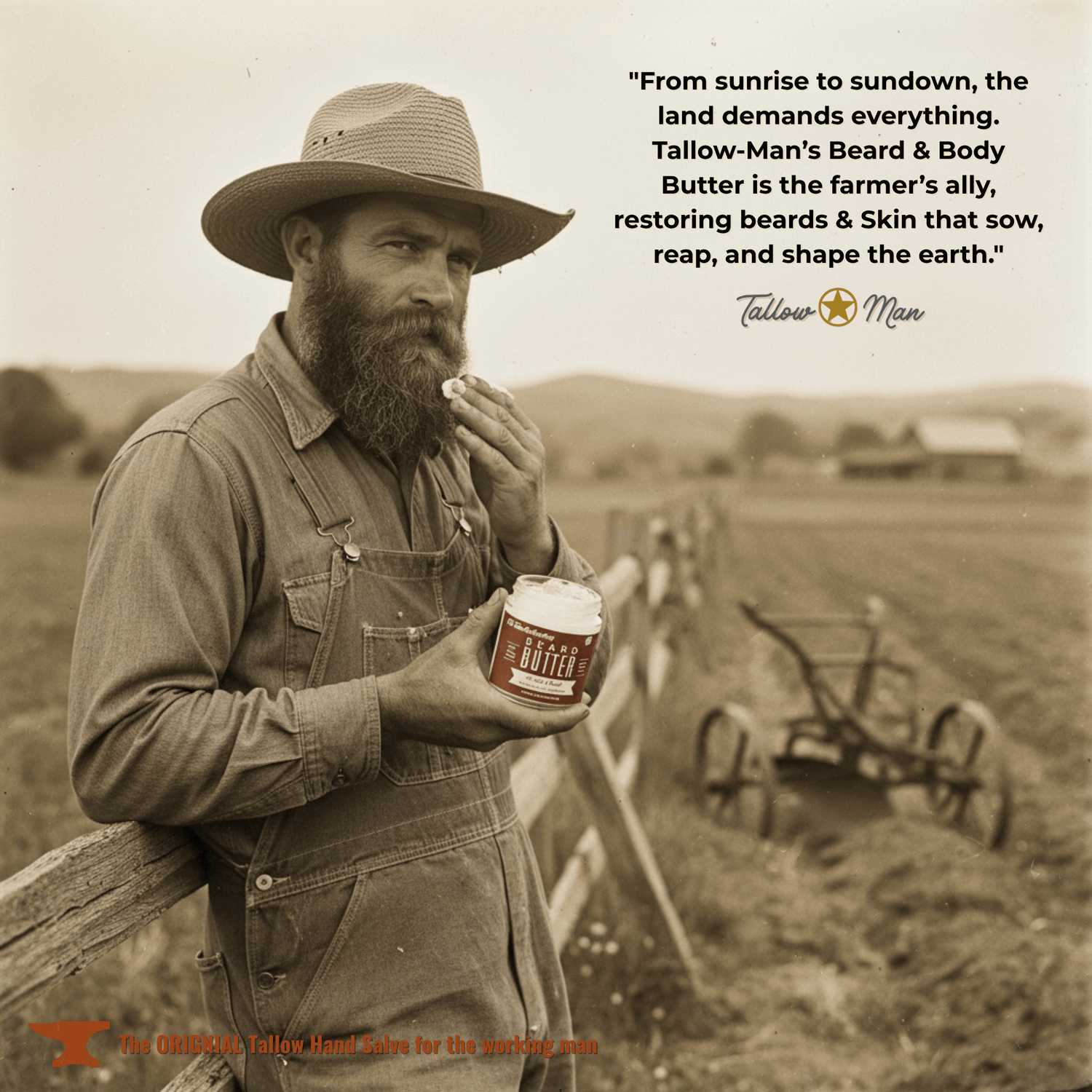 Tallow Man Old Time Barbershop Beard + Body Butter | Men&