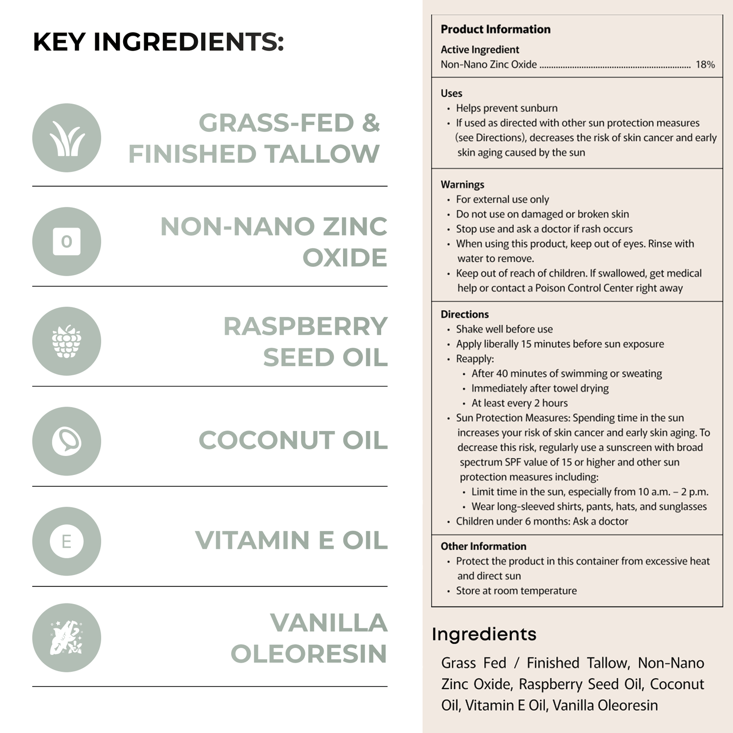 Tallow Mineral Sunscreen
