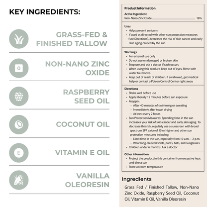 Tallow Mineral Sunscreen