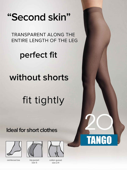 Tights Conte Tango 20 Den - Sheer to Waist Satin Shine