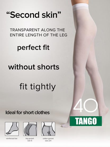 Tights Conte Tango 40 Den - Sheer to Waist Satin Shine by TheRanok.com
