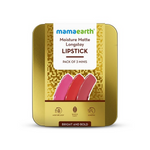 Mamaearth Moisture Matte Long Stay Lipstick Gift Set - Bright and Bold - Limited Time Offer